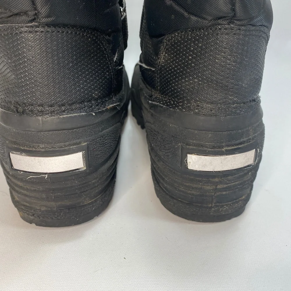 George Adult Winter Boots Size 7 Black Insulated Rubber Soles Slip-Ons Strap